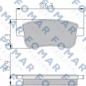 FOMAR FRICTION fo931581 -  Комплект тормозных колодок, дисковый тормоз